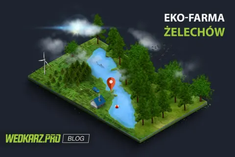 Eko-farma Żelechów: malownicze łowisko z domkiem, samochodem i wiatrakiem. Idealne miejsce na relaks i wędkowanie.